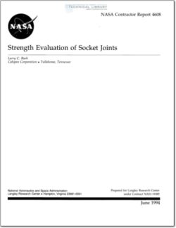 NASA-CR-4608 Strength of Socket Joints