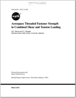 NASA-TM-2012-217454 Fastener Strength in Combined Shear and Tension Loading