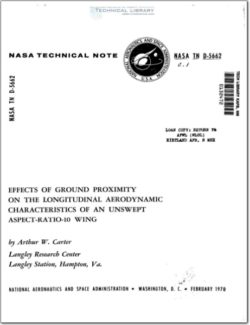 NASA-TN-D-5662 Effect of ground proximity on long characteristics on a AR10 wing