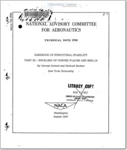 naca-tn-3783 Handbook of Structural Stability Part III - Buckling of Curved Plates and Shells