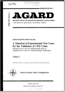 AGARD-AR-303-VOL-1 A Selection of Experimental Test Cases for the Validation of CFD codes
