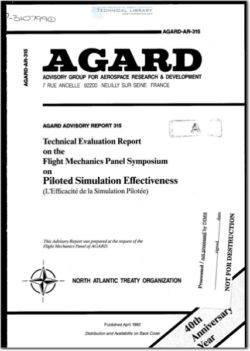 AGARD-AR-315 Piloted Simulation Effectiveness