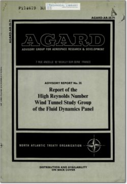 AGARD-AR-35-71 Report of the High Reynolds Number Wind Tunnel Study Group of the Fluid Dynamics Panel