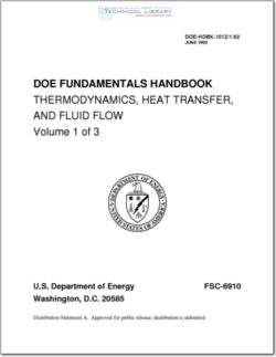DOE-HDBK-10121-92 Fundamentals Handbook - Thermodynamics, Heat Transfer and Fluid Flow Vol 1
