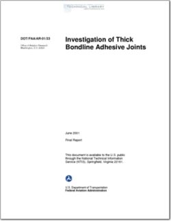 DOT-FAA-AR-01-33 Investigation of Thick Bondline Adhesive Joints