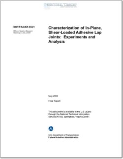 DOT-FAA-AR-03-21 Characerization of In-Plane Shear-Loaded Adhesive Lap Joints