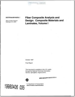DOT-FAA-AR-95-29 Fiber Composite Analysis and Design; Composite Materials and Laminates, Volume I