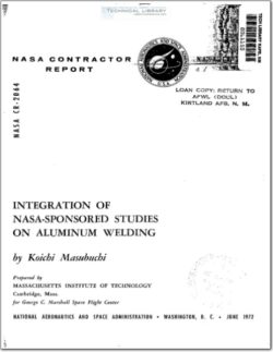 NASA-CR-2064 Integration of NASA sponsored Studies on Aluminum Welding