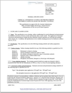 TT-C-490E Chemical Conversion Coatings and Pretreatments for Ferrous Surfaces (Base for Organic Coatings)