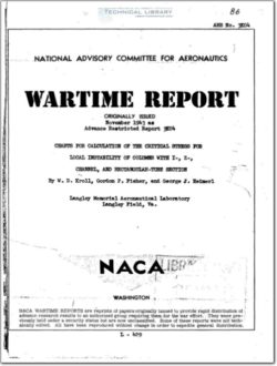 naca-wr-l-429 Charts for Calculation of the Critical Stress for Local Instability of Columns with I-, Z-, Channel, and Rectangular-Tube Section