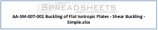 AA-SM-007-001 Buckling Spreadsheet Link