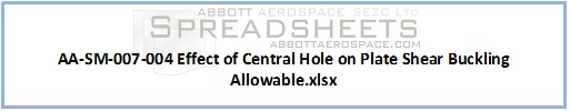 AA-SM-007-004 Effect of Central Hole on Plate Shear Buckling