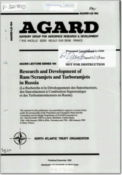 AGARD-LS-194 Research and Development of RAM-Scramjets and Turboramjets in Russia
