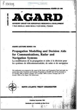 AGARD-LS-196 Propagation Modelling and Decision Aids for Communications, Radar and Navigation Systems