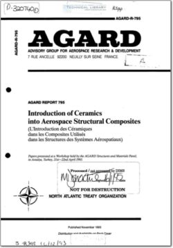 AGARD-R-795 Introduction of Ceramics into Aerospace Structural Composites