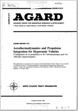 AGARD-R-813 Aerothermodynamics and Propulsion Integration for Hypersonic Vehicles