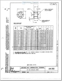 AN310 Nut, Plain, Castellated, Airframe