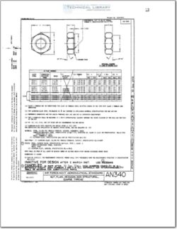 AN340 Nut, Plain, Hexagon, Non-Structural, Coarse Thread