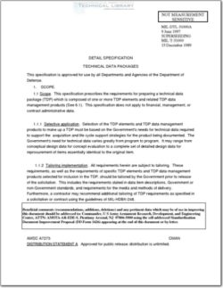 MIL-DTL-31000A Technical Data Packages