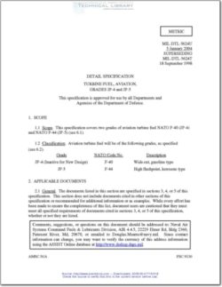 MIL-DTL-5624U Turbine Fuel, Aviation, Grades JP-4 and JP-5