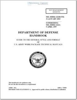 MIL-HDBK-1222B Guide to the General Style and Format of U.S. Army Work Package Technical Manuals