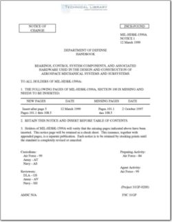 MIL-HDBK-1599A NOT 1 Bearing, Control System Components, and Associated Hardware Used in the Design and Construction of Aerospace Mechanical Systems and Subsystems