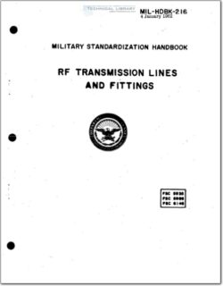 MIL-HDBK-216 RF Transmission Lines and Fittings