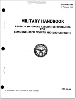 MIL-HDBK-280 Neutron Hardness Assurance Guidelines for Semiconductor Devices and Microcircuits