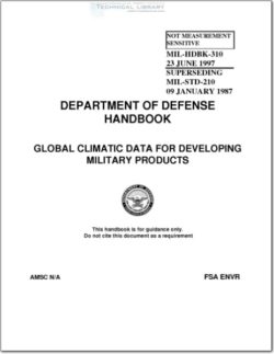 MIL-HDBK-310 Global Climatic Data for Developing Military Products