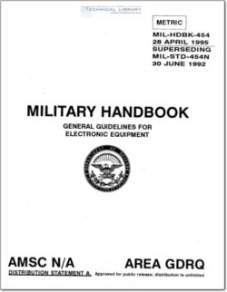 MIL-HDBK-454 General Guidelines for Electronic Equipment