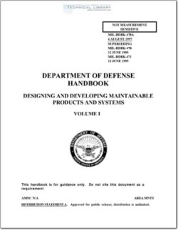 MIL-HDBK-470A Designing and Developing Maintainable Products and Systems Volume I