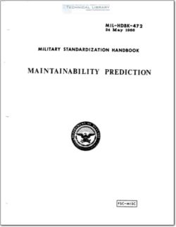 MIL-HDBK-472 Maintainability Prediction