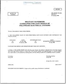 MIL-HDBK-765 NOT 1 Guidelines for Safe Design of Polyphase Electrical Systems