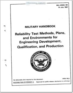 MIL-HDBK-781 Reliability Test Methods, Plans, and Environments for Engineering Development, Qualification, and Production