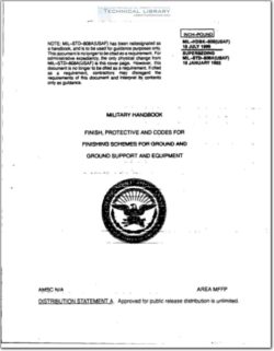 MIL-HDBK-808 Finish, Protective and Codes for Finishing Schemes for Ground and Ground Support and Equipment
