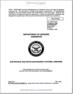 MIL-HDBK-87267 Sustenance and Waste Management Systems, Airborne