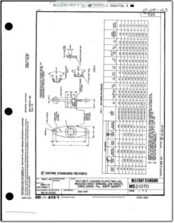 MS21070 Nut, Self Locking, Plate, Two Lug, Reduced Rivet Spacing, Low Height, Cres, 125KSI Ftu, 450°F & 800°F