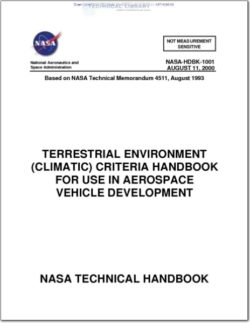 NASA-HDBK-1001 Terrestrial Environment (Climatic) Criteria Handbook for Use in Aerospace Vehicle Development