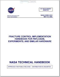 NASA-HDBK-5010 Fracture Control Implementation Handbook for Payloads, Experiments, and Similar Hardware