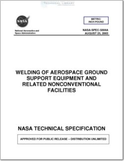 NASA-SPEC-5004 Welding of Aerospace Ground Support Equipment and Related Nonconventional Facilities
