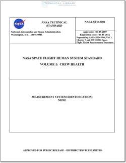 NASA-STD-3001, Volume 1 NASA Space Flight Human System Standard - Volume 1; Crew Health