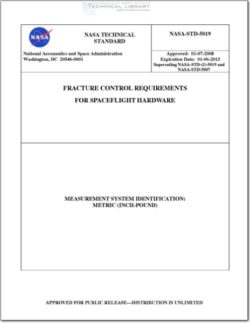 NASA-STD-5019 Fracture Control Requirements for Spaceflight Hardware
