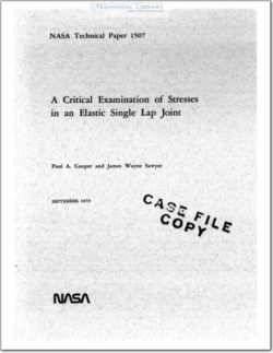NASA-TP-1507 Stresses in an Elastic Single Lap Joint