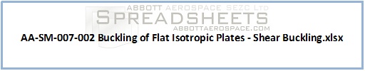 Shear Buckling Edge Fixity Spreadsheets