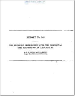 naca-report-148 The Pressure Distribution Over the Horizontal Tail Surfaces of an Airplane, III