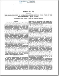 naca-report-460 The Characteristics of 78 Related Airfoil Sections from tests in the Variable Density Wind Tunnel