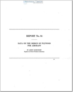 naca-report-84 Data on the Design of Plywood for Aircraft