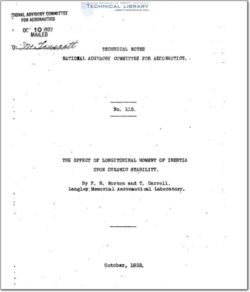 naca-tn-115 The Effect of Longitudinal Moment of Inertia Upon Dynamic Stability