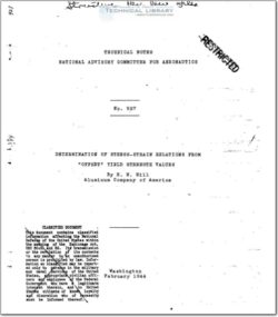 naca-tn-927 Determination of Stress-Strain Relations from 'Offset' Yield Strength Values