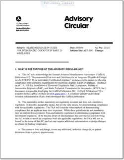 AC-23-23 Standardization Guide for Integrated Cockpits in Part 23 Airplanes